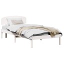  Sengestel med Hodegavl Hvit 90x190 cm Massivt Tre Furu