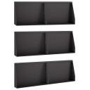 vidaXL Støttemur 6 stk. 60 x 12 x 50 cm Stål Svart