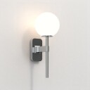Tacoma Single vegglampe IP44 - Krom / Opal