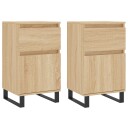 vidaXL Skjenker 2 stk sonoma eik 40x35x70 cm konstruert tre