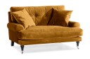 Andrew Loveseat Fløyel   Amber/Krom