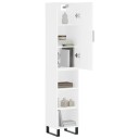 vidaXL Highboard hvit 34,5x34x180 cm konstruert tre 8720845484231