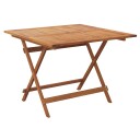 Sammenleggbart hagebord 90x90x75 cm heltre akasie