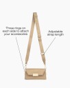 Olivia Crossbody Bag Cream Beige Croco