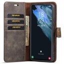 DG.Ming 2-i-1 Samsung Galaxy S23 5G Avtakbart Lommebok-deksel I Lær Grå