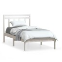 vidaXL Sengeramme hvit heltre furu 100x200 cm 8720286958063