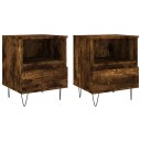  Nattbord 2 stk røkt eik 40x35x50 cm konstruert tre 8721012110144