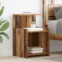  Nattbord 2 Pakke Gamle Treverket 40 x 35 x 60 cm Bygget av Tre