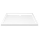 vidaXL Rektangulært dusjbrett ABS hvit 80x90 cm