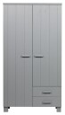 Woood Dennis Garderobeskap 202x111x55 - Concrete grå 1691281-02-512 1609690-02-0