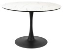 homii Maru Spisebord m. marmor-look/ MDF bordplate H75xØ110 - Hvit   Unoliving