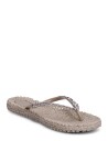 Ilse Jacobsen Flip Flops With Rhinestones Beige 40