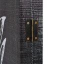  Sammenleggbar romdeler 160x170 cm fjær svart og hvit 245890