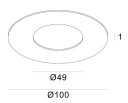 NorDesign Oz Mounting plate Innfelt spot Hvit (Ral9003)