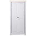 vidaXL Garderobeskap hvit 80x50x171,5 cm heltre furu Panama Range