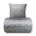 Borg Living Sengesett 240x220 - Kingsize sengetøy - 100% Bomullssateng - Small flowers grey