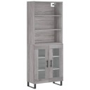 vidaXL Highboard grå sonoma 69,5x34x180 cm konstruert tre 8720845927141