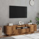  TV-benk med LED-lys gammelt tre 160x35x40 cm konstruert tre 8721158437969