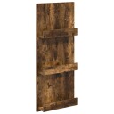 vidaXL Magasinreol med hylle Røkt eik 43 x 11 x 102 cm Konstruert tre