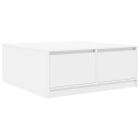  Salongbord med skuffer hvit 100x100x40 cm