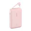 Belkin 10000 mAh Rosa Powerbank med Integrert Kabel og 20W Hurtigladning