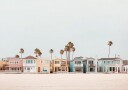 Colorful Beachfront with Palm Trees Plakat Plakat / 30x40cm