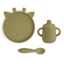 nuuroo Servisesett Elke Giraffe sett med 3 stk. Olive Green
