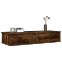  Vegghylle med skuffer røkt eik 100x37,5x19 cm konstruert tre 8721158649942