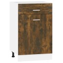 vidaXL Underskap med skuff r?kt eik 50x46x81,5 cm konstruert tre