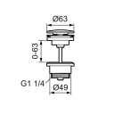 Free Flow Klikkventil Messing