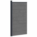 vidaXL Gjerdeplate 95 x 186 cm WPC og Aluminium Grå
