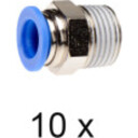 Adapter 1/2". Innstikksplugg 12 mm. Hunn. Pakke med 10 stk.