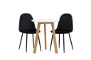 Venture Home Leonora Spisegruppe 65 cm Rund med 2 Polar Stoler Sort