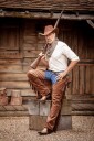 Wilbers & Wilbers Autentiske Western Chaps Herre Brune 60 330450-H-060