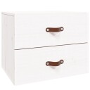 vidaXL Veggmontert nattbord hvit 50x36x40 cm