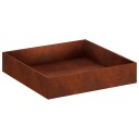 vidaXL Hageblomsterpotte Rusten 100 x 100 x 20 cm Cortenstål