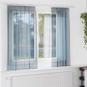  Voilegardiner med hemper 2 stk svart 140x140 cm 8721158553171