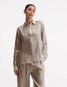 Ahlvar Gallery Mia Silk Twill Shirt Beige M