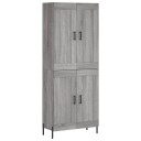  Highboard grå sonoma 69,5x34x180 cm konstruert tre