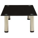 vidaXL TV-benk svart 80x35x17 cm herdet glass