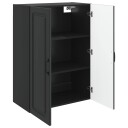 vidaXL Vegghengt skap Svart 66 x 34,5 x 90 cm Konstruert tre