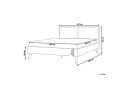 Seng med lamellbunn Monpazier   Svart lyst tre 180x200 cm