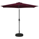 vidaXL Hageparasol med LED lamper og fot 2,7 x 2,7 m Polyester