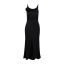 Alina Dress Black XS Satin slip dress