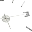 vidaXL Veggklokke 3D moderne design sølv 100 cm XXL