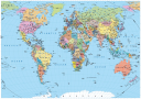World Map Plakat Plakat / 30x40cm