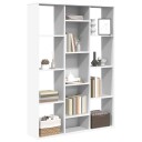 vidaXL Bokhylle/Romdeler hvit 100x24x140 cm sponplate