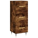 vidaXL Skjenk røkt eik 34,5x34x90 cm konstruert tre