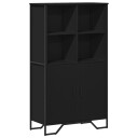  Highboard svart 79,5x35,5x137,5 cm konstruert tre 8721102834738