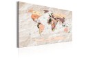Tavle World Map: Stony Oceans 90X60 Artgeist sp. z o. o.